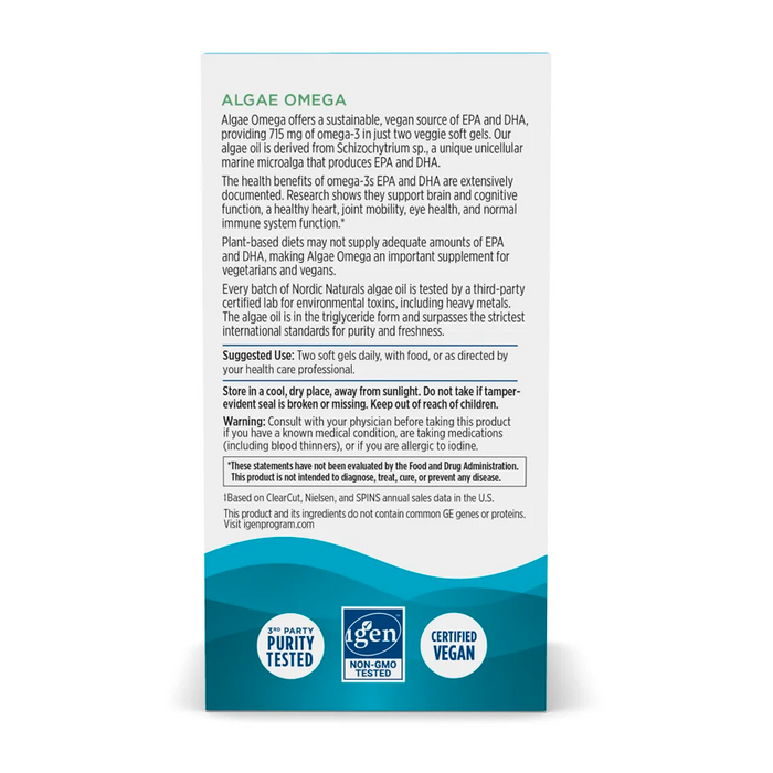 Algae Omega 60 Soft Gels by Nordic Naturals