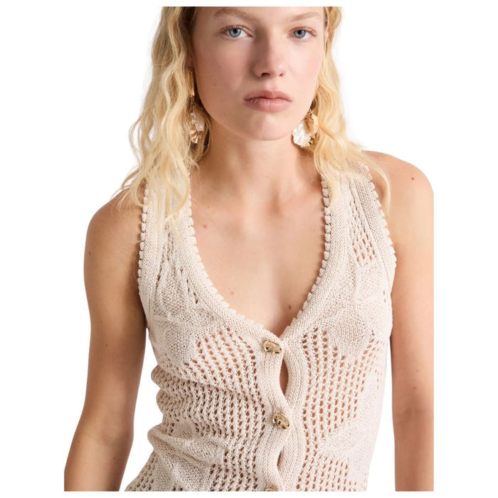 Astice Textured Knit Sleeveless Womens Cardigan 2613351012200