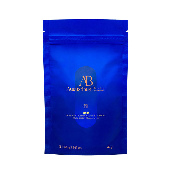 Augustinus Bader Hair Revitalizing Complex refill pouch, blue daily dietary supplement