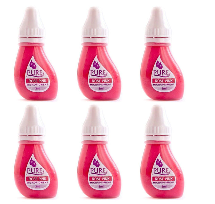 Biotouch 3Ml Pure Pigment Rose Pink - Safe Iron Oxide Permanent Makeup for Lips, Long-Lasting Color - SD Cosmetics Care