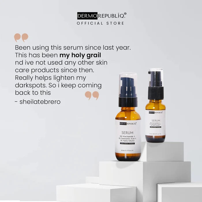 Dermorepubliq 10% Niacinamide + 3% Tranexamic Acid + 2% Alpha Arbutin Ultra White Serum 30mL