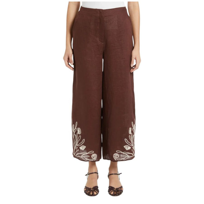 Dolce Embroidered Linen Womens Trousers 2613131012200