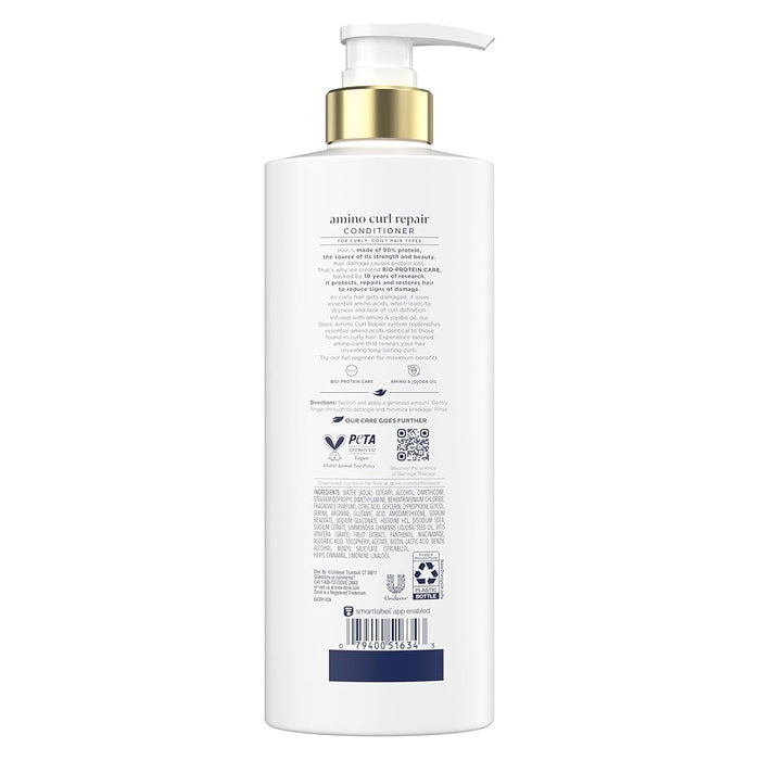 DOVE Amino Curl Repair Damage Therapy Moisture-Seal Conditioner بلسم دوف أمينو كيرل لإصلاح التلف وتغليف الرطوبة