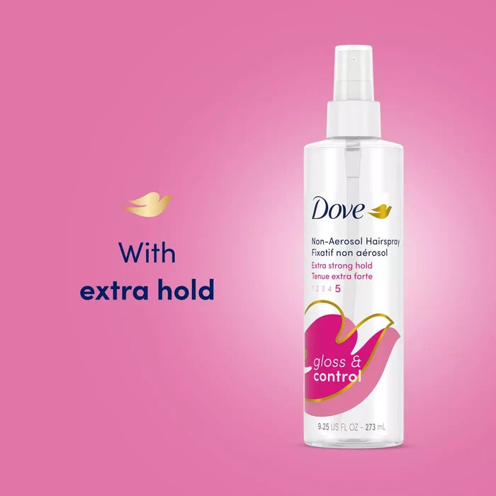 DOVE Non-Aerosol Hairspray Extra Strong Hold 5 Gloss & Control مثبت شعر دوف بدون غاز
