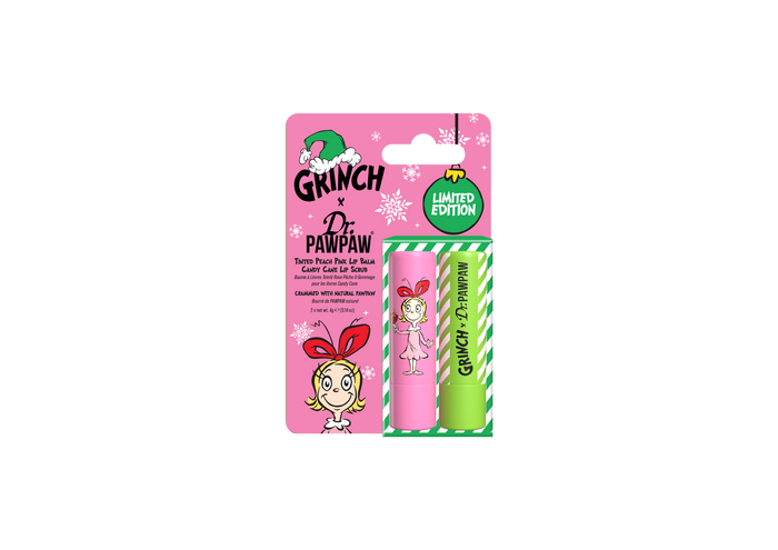 DPP x The Grinch Candy Cane Lip Scrub & Peach Pink Balm Duo