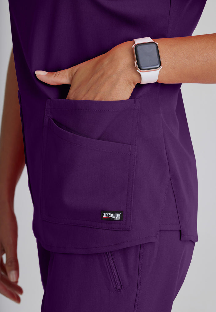 Emma Top - Eggplant - Grey's Anatomy Scrubs