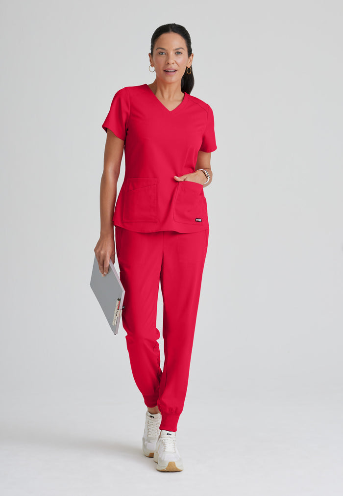 Emma Top - Scarlet Red - Grey's Anatomy Scrubs