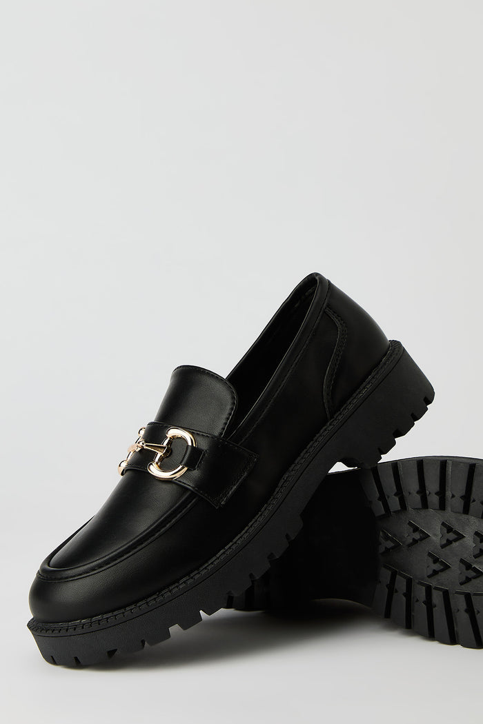 Gold Buckle Loafer
