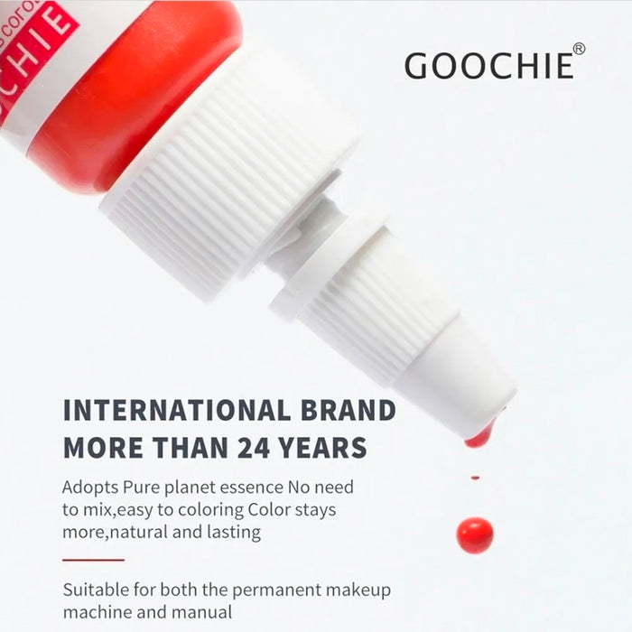 Goochie Black Coffee 217 EU Standard Micro Pigment Cosmetic Tattoo Ink | Permanent Makeup Eyebrow Color Pigment Micropigmentation 15ml - SD Cosmetics Care