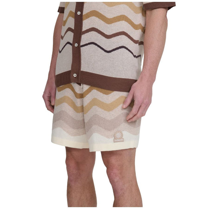 Gradiant Strip Knitted Mens Shorts KNT76
