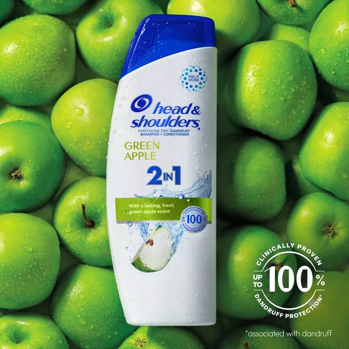 HEAD & SHOULDERS Pyritinol Zinc Dandruff Shampoo + Conditioner Green Apple هيد اند شولدرز شامبو وبلسم ضد القشرة برائحة التفاح الاخضر