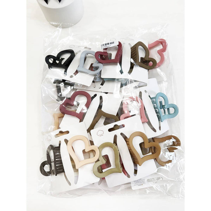Heart Matte Heart Hair Claw Clip