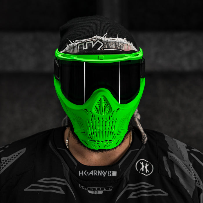HSTL® Glowball™ Skull Goggle Neon Green w/ Smoke Lens