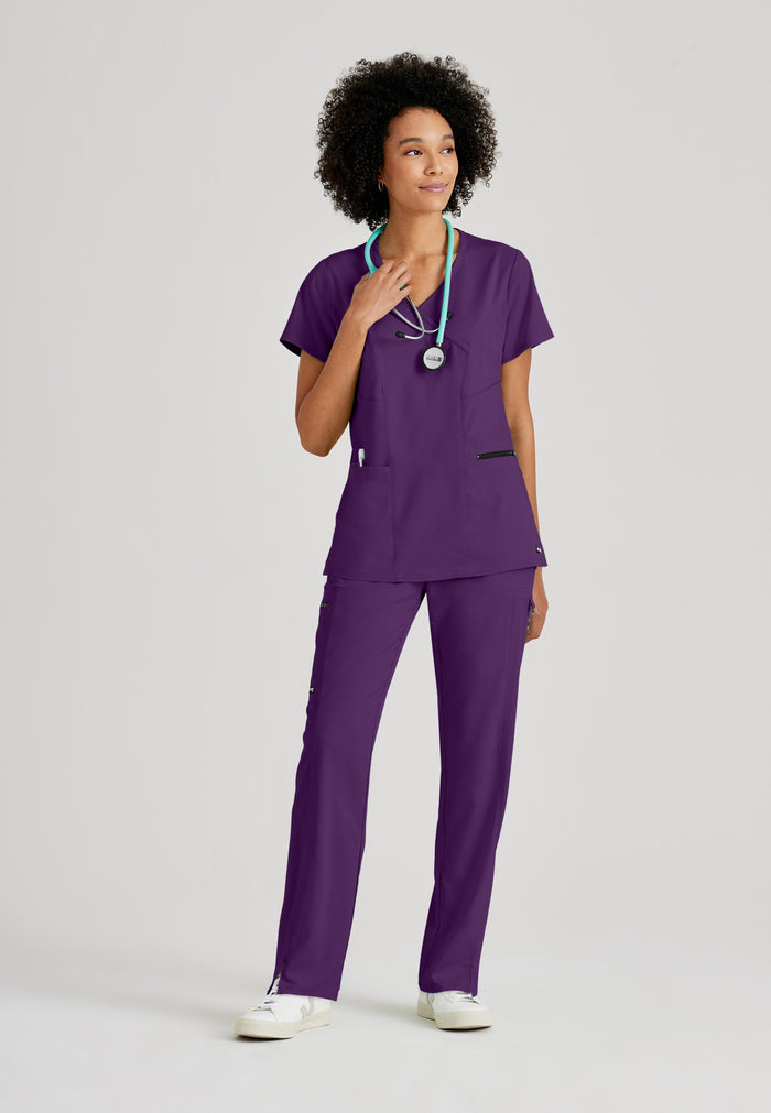 Kim Top - Eggplant - Grey's Anatomy Scrubs