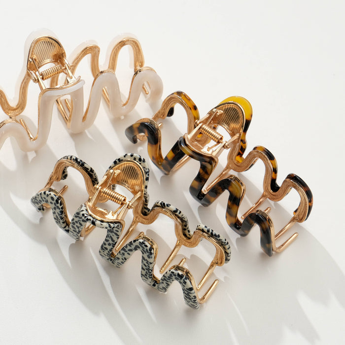 Metal Squiggle Claw Clip - Large
