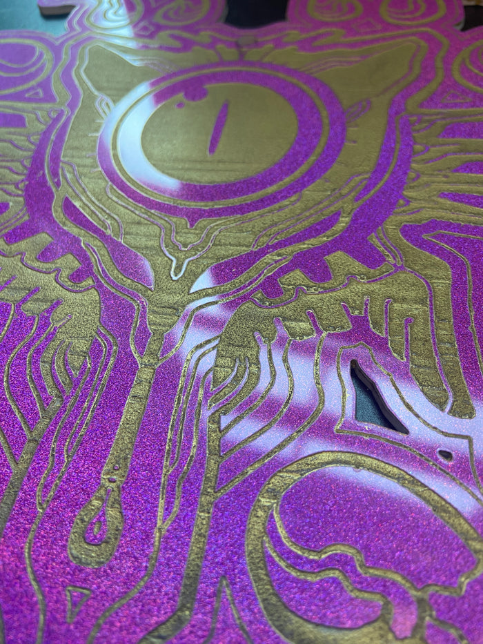 MYSTIC KITTY ACRYLIC GLITTER WALL PANEL