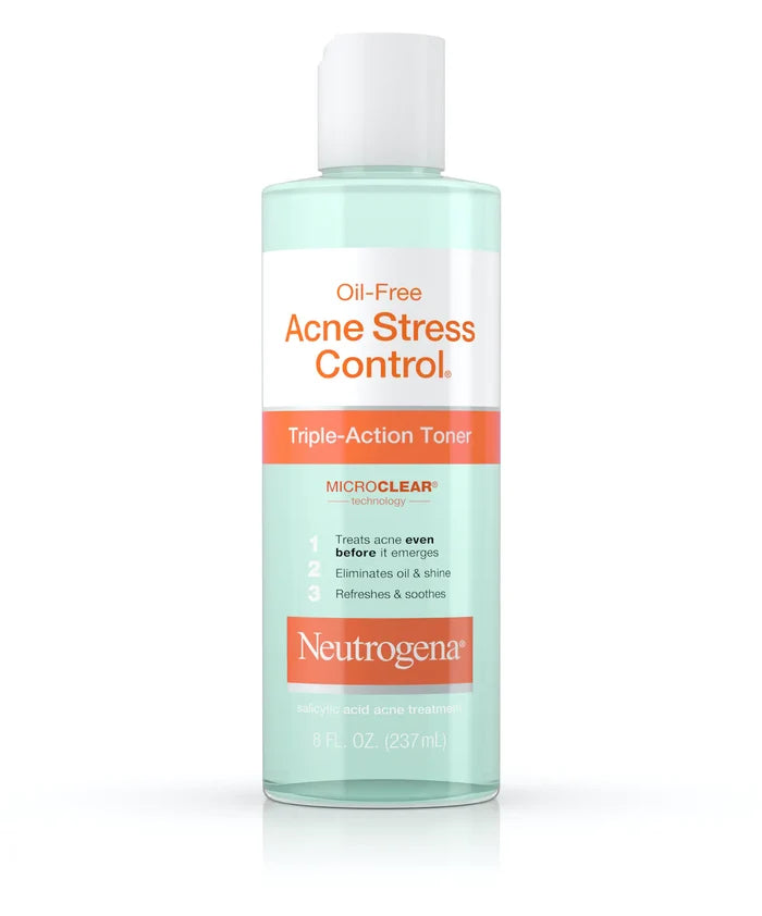 NEUTROGENA Oil Free Acne Stress Control Triple Action Toner تونر علاج الحبوب بالساليسيلك اسد