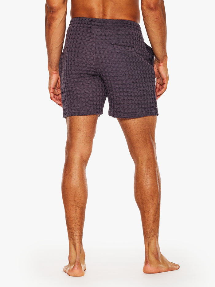 OAS Nearly Black Porto Waffle Shorts