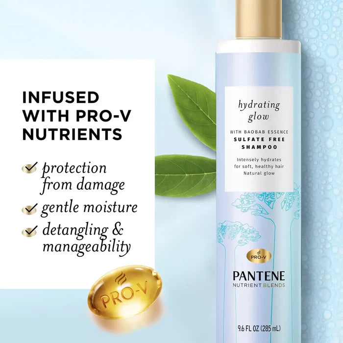 PANTENE Nutrient Blends Hydrating Glow Shampoo with Baobab Essence شامبو بانتين نوتريانت بخلاصة الباوباب