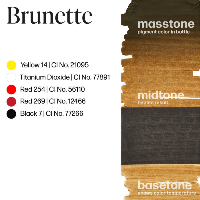 Permablend Brunette Medium Brown Eyebrow Pigment - High Opacity, Vegan, Ethically Made - SD Cosmetics Care