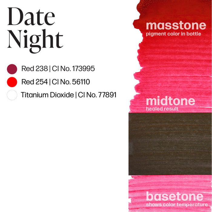 Permablend Date Night Lip Color - Highly Pigmented Deep Red, Medium Opacity, Vegan & Cruelty-Free - SD Cosmetics Care