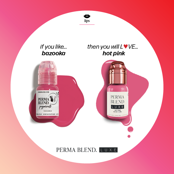 PERMABLEND LUXE Hot Pink 15ml | Permanent Makeup Lip Pigment | PMU Lip Pigment - SD Cosmetics Care