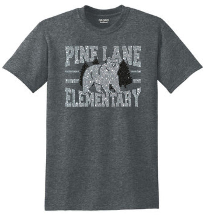 PLE Stripes Design Basic Tee- Matte or Glitter