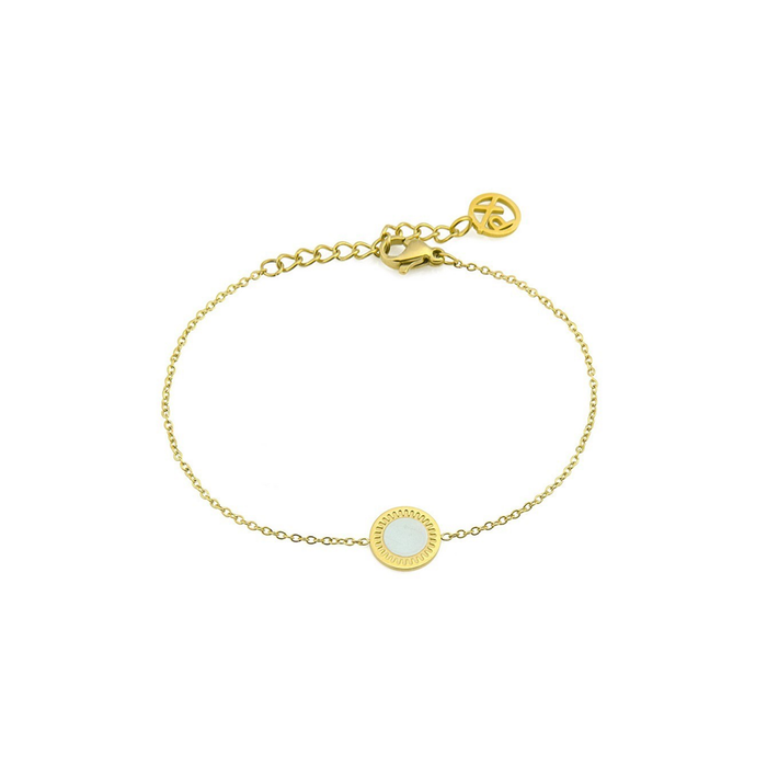 Polo Exchange White Pendant Gold Plated Bracelet