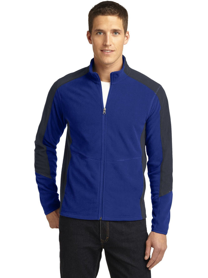 no-logo Port Authority Colorblock Microfleece Jacket-Regular-Port Authority-Thread Logic