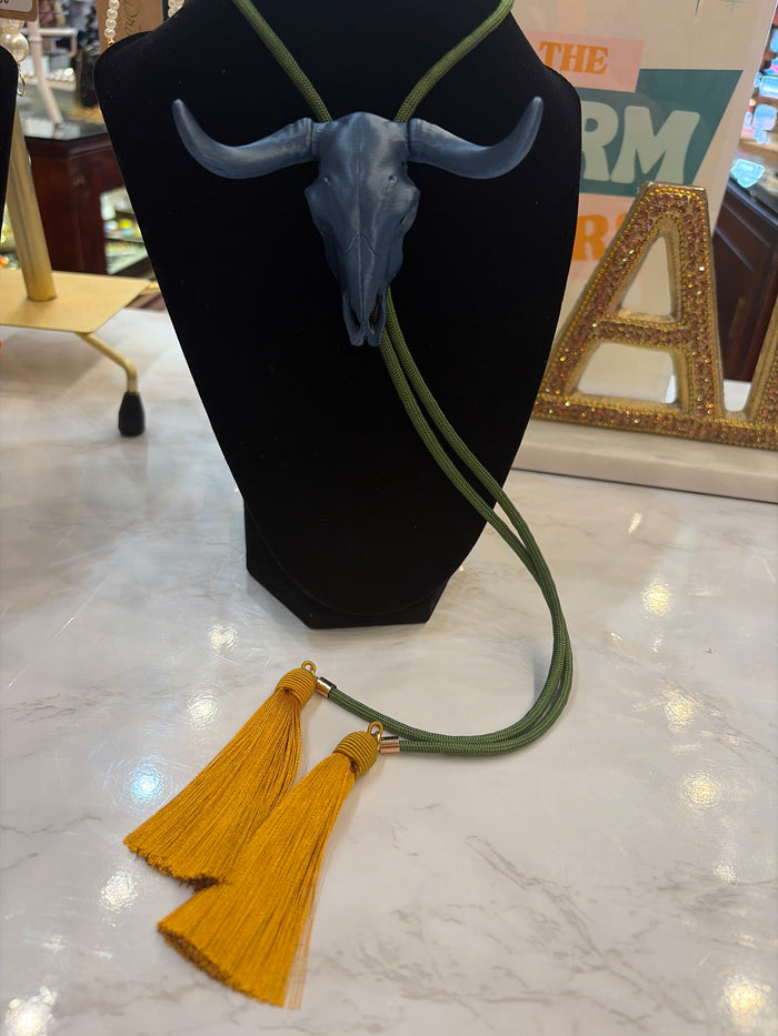 Longhorn - Storm Blue w/Olive Green & Golden Yellow