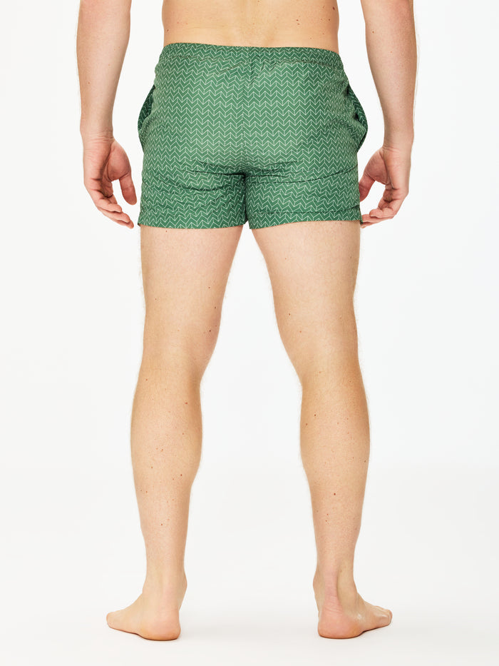 Ron Dorff Swim Shorts with Nordic Line Pattern