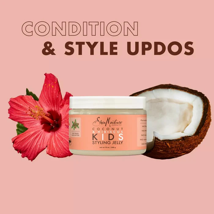 SHEA MOISTURE Coconut & Hibiscus Kids Styling Jelly شيا موستشر جل تصفيف الشعر للأطفال بجوز الهند والكركديه