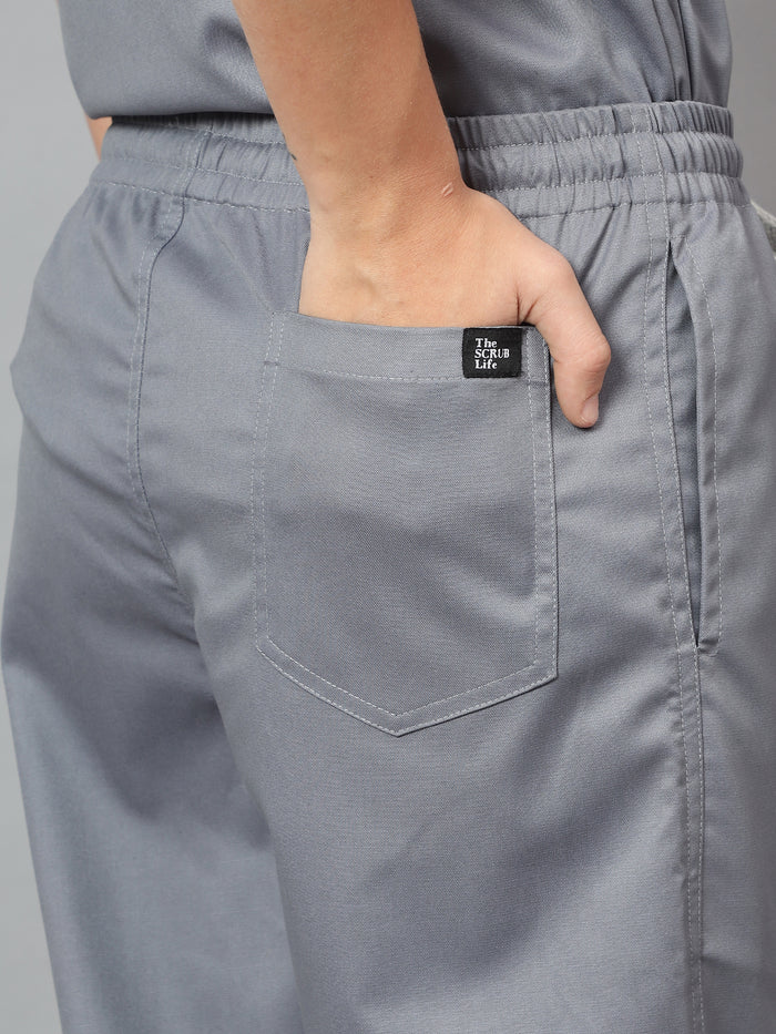 Stretchable (2Way) Women Graphite Straight Scrub Pant