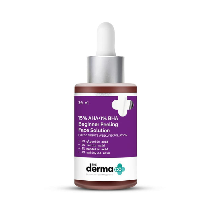 The Derma Co 15% AHA +1% BHA Beginner Face Peeling Solution 30ml