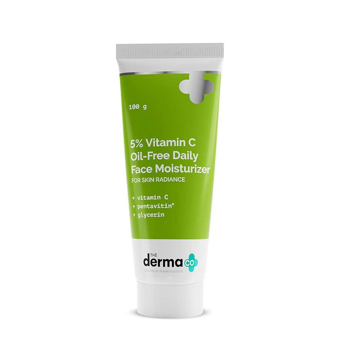 The Derma Co 5% Vitamin C Oil -Free Daily Face Moisturizer 100g (Expiry: 28/02/2027)