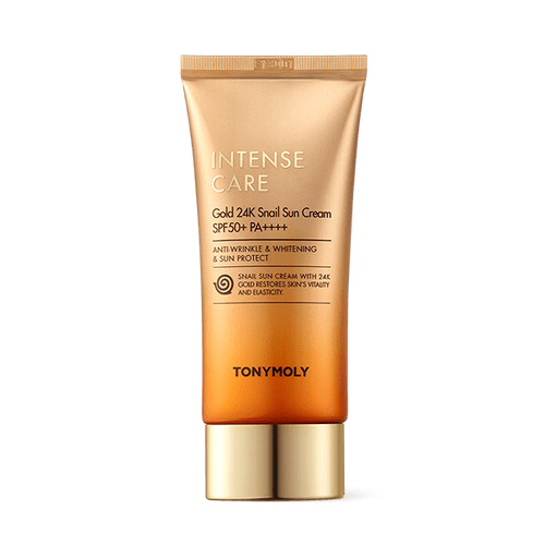 tonymoly Intense Care Gold24K Snail Sun Cream SPF50+ PA++++ 50ml - Komiko Beauty