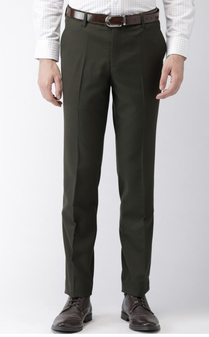 Trouser Pant Olive Men's Formal Non Pleated MOQ 2