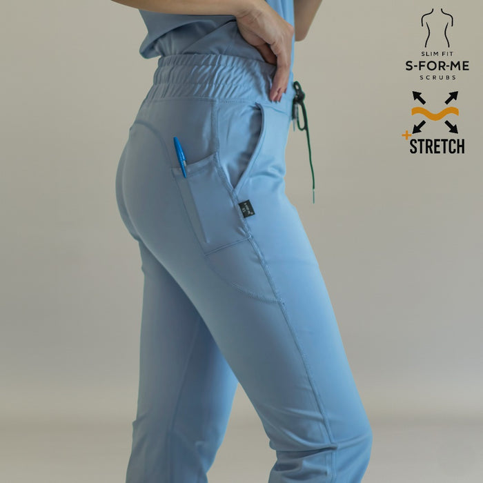 Women’s 915 Super Stretch Sky Blue Flare Scrub Pants