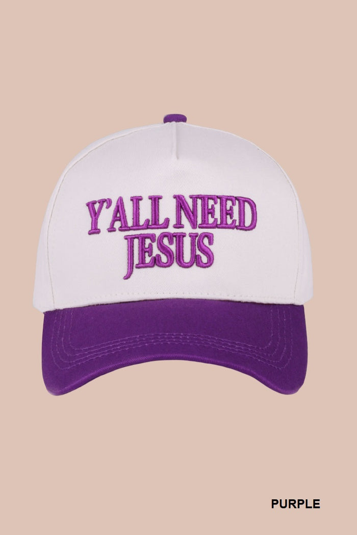 Y'all Need Jesus Baseball Hats