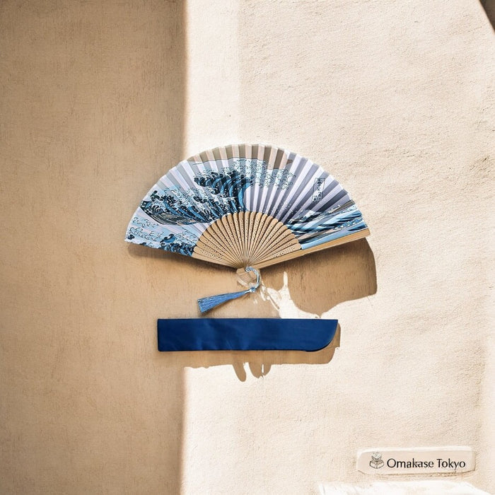 YINKE Bamboo Rib Silk Hand Fan