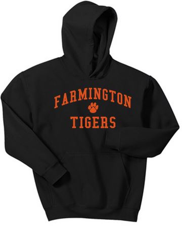 YOUTH HEAVY BLEND HOODED SWEATSHIRT WITH SCREEN-PRINTED DESIGN