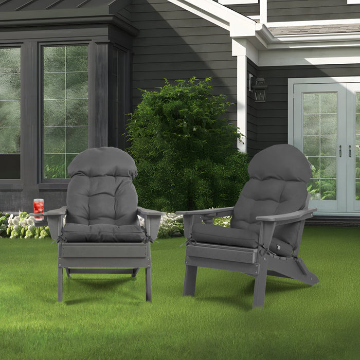 2 coussins pour siège et dossier de chaise Adirondack d'extérieur