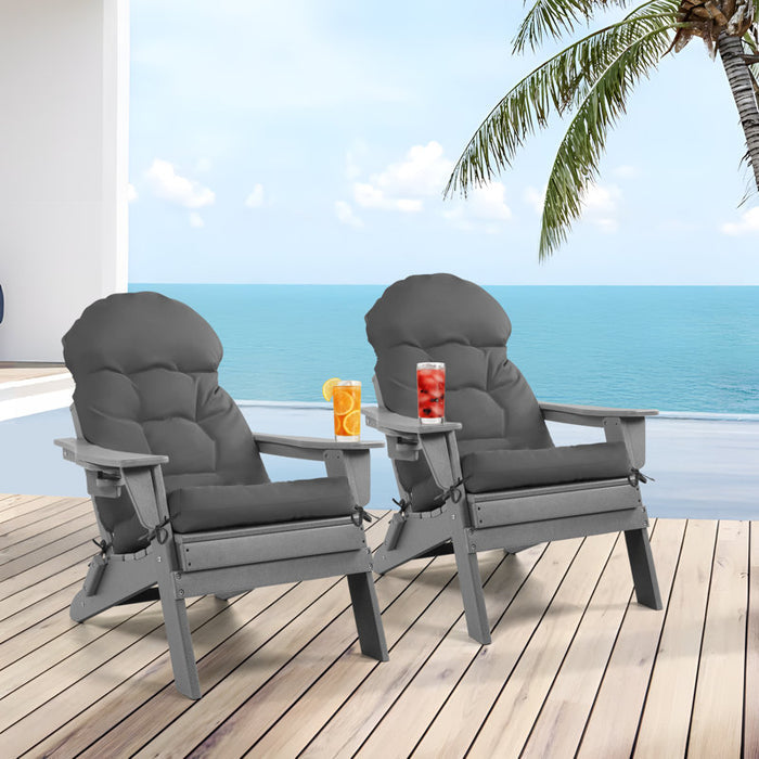 2 coussins pour siège et dossier de chaise Adirondack d'extérieur