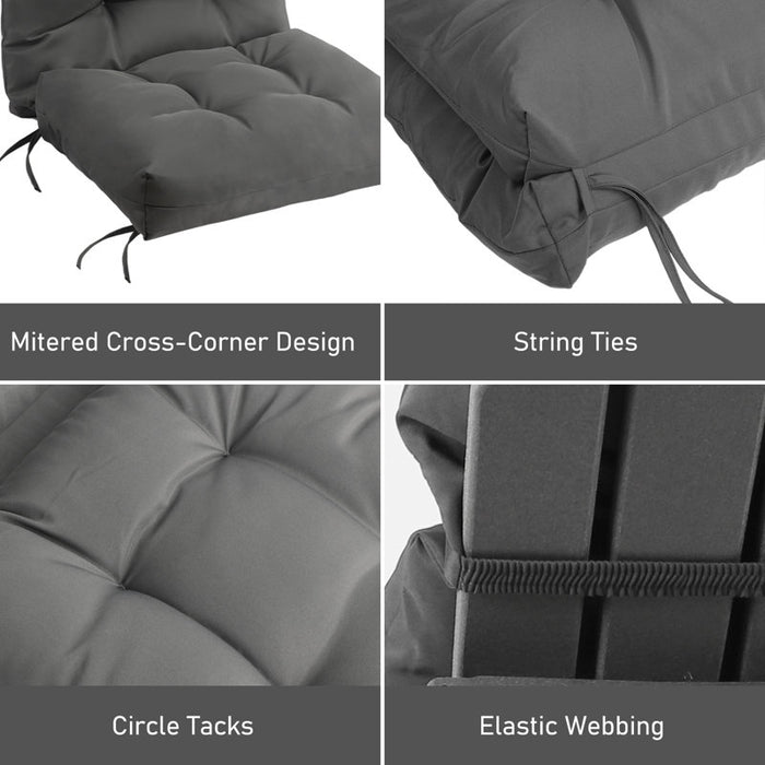 2 coussins pour siège et dossier de chaise Adirondack d'extérieur