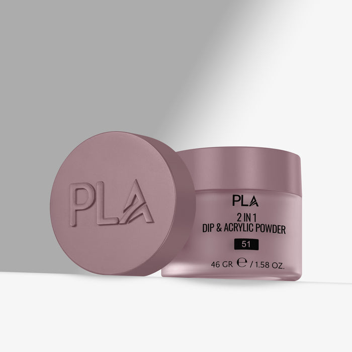 PLA 2-in-1 dip and acrylic powder container with lid on a light gray background
