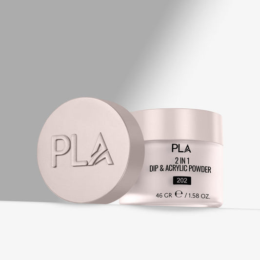 Jar of PLA 2 in 1 Dip & Acrylic Powder on a gray background