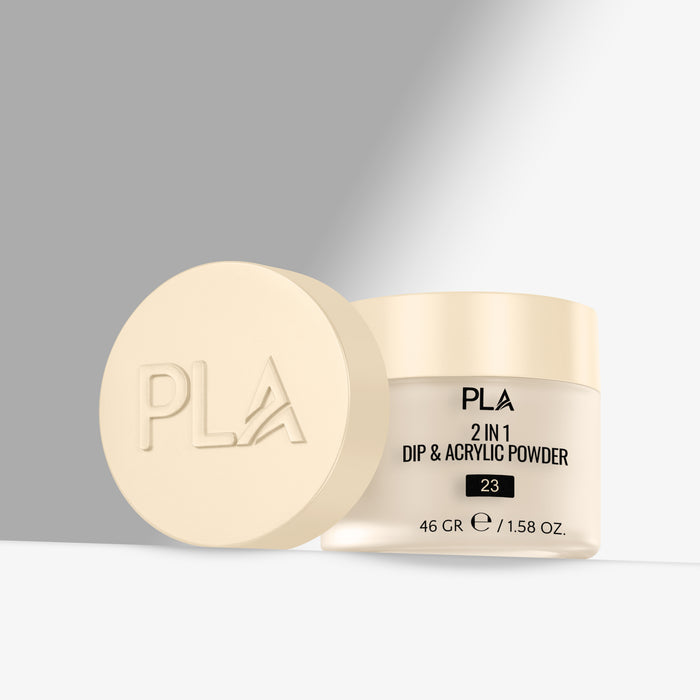 PLA 2-in-1 Dip & Acrylic Powder container on a gray background