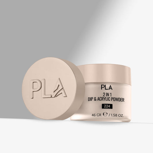PLA 2 in 1 Dip & Acrylic Powder container on a light gray background