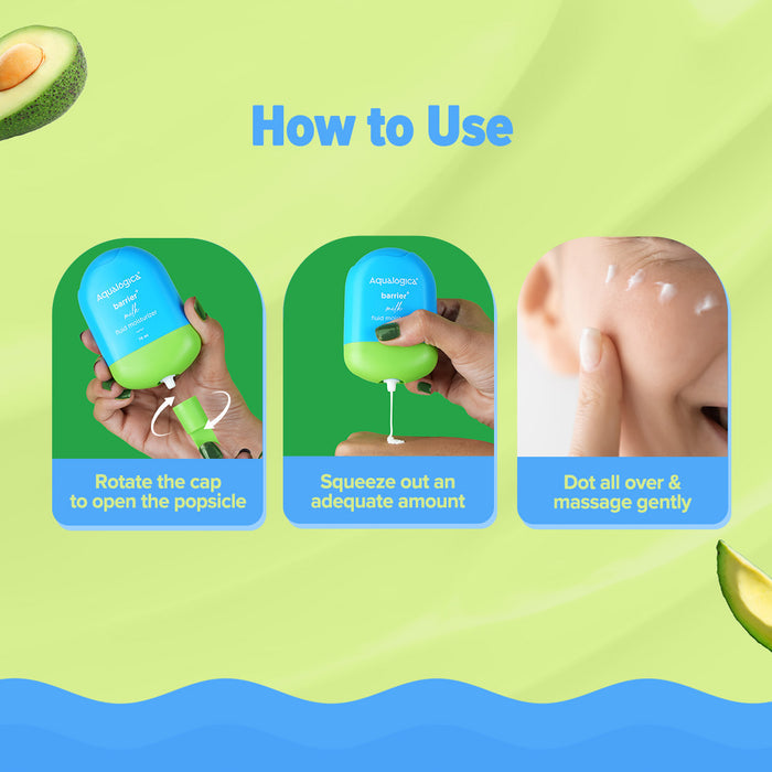 Step-by-step guide for applying Aqualogica milk fluid moisturizer