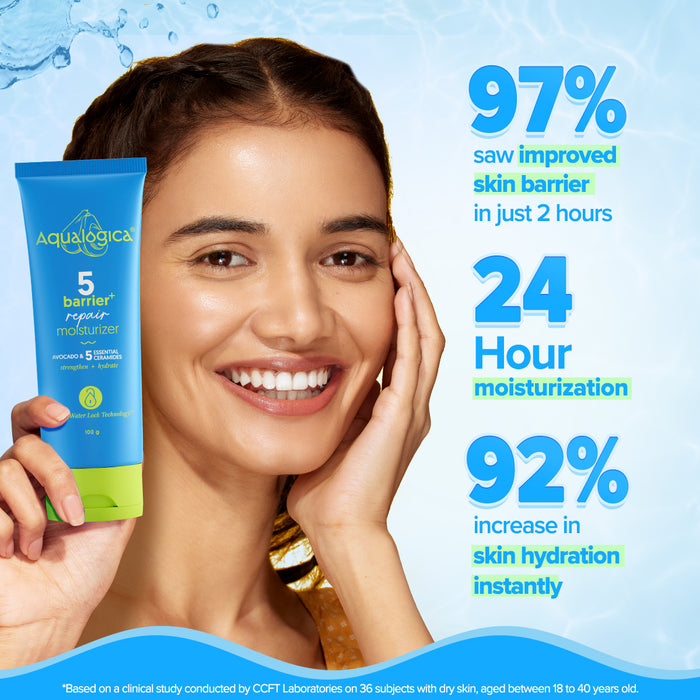 5 Barrier+ Repair moisturizer with visible hydration results